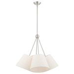 Livex Lighting - Livex Lighting 41384-91 Prato - Four Light Chandelier - No. of Rods: 3  Canopy IncludedPrato Four Light Cha Brushed Nickel Hand UL: Suitable for damp locations Energy Star Qualified: n/a ADA Certified: n/a  *Number of Lights: Lamp: 4-*Wattage:40w Medium Base bulb(s) *Bulb Included:No *Bulb Type:Medium Base *Finish Type:Brushed Nickel