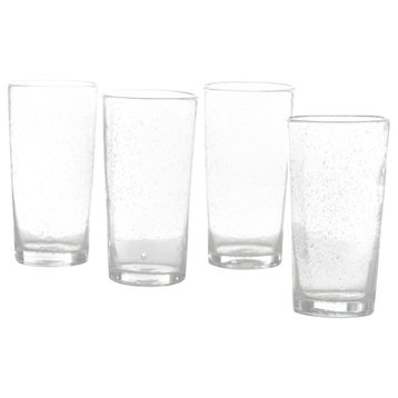 Bubble Highball Tumblers, Set of 4, Clear