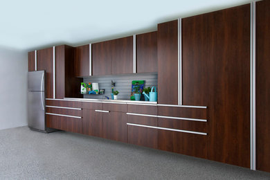 Example of a minimalist garage design in Other