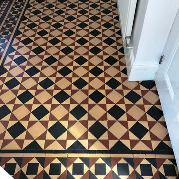 Minton Victorian Tiled Floor Restored in Kidderminster