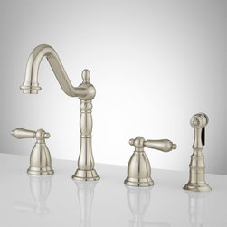 HELENA WIDESPREAD KITCHEN FAUCET WITH SIDE SPRAY - Kitchen Faucets