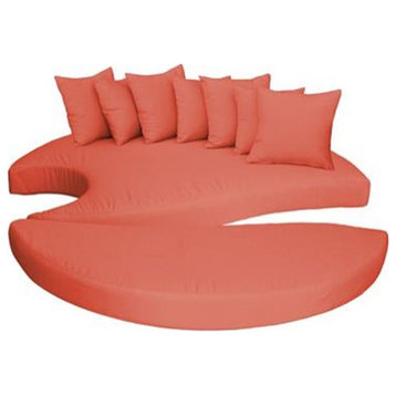 Covers for Sun Bed Cushions in Tangerine