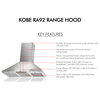 KOBE 600 CFM Hands-Free Fully Auto Wall Mount Range Hood, 30"