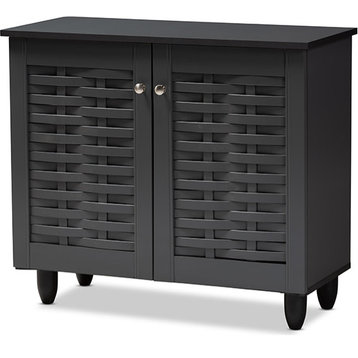 Winda Entryway Shoe Storage Cabinet - Dark Gray