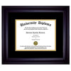 Single Diploma Frame with Double Matting, Premium Black, 7"x9", UV