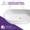 ANZZI Runifer Man Made Stone Vessel Sink, White