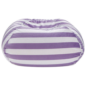 Loungie Bean Bag Covers Microfiber 32" Stripe, Lavender