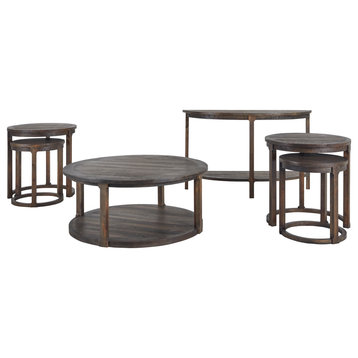 Grady 4PC Occasional Table Collection, Brown