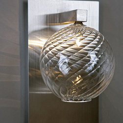 Breath Sconce - Custom Sconce With Blown Glass Pendant Light - Wall Sconces