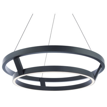 Modern Forms PD-32242 Imperial 42"W LED Ring Chandelier - Black