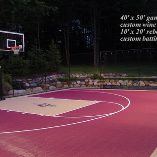 コロンバスのコンテンポラリースタイルのおしゃれなホームジムの写真