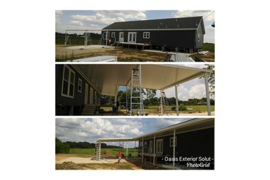Combination double carport and patio cover