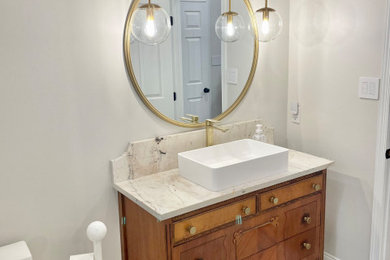 Example of a farmhouse bathroom design in Other