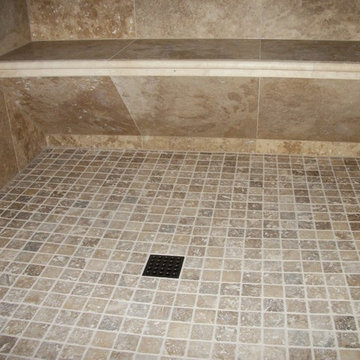 Shower Bench with Sloped Bottom