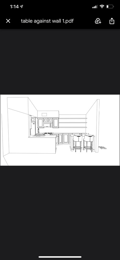 Should I install a fixed table in small kitchen and dining room combo?