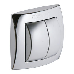 Geberit Polished Chrome Dual Flush Pneumatics Flush Plate - Bathroom Fixtures