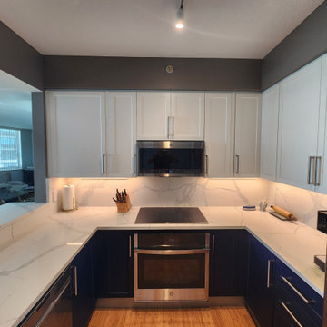 Beautiful Transitional Kitchen Remodel Done in a Two-Tone Color