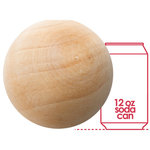 CYS Excel - 2 PCS Wood Ball Natural Round Unfinished Wood Sphere Crafts Wooden Balls - Introducing Our Versatile Wood Balls: Perfect for Crafts, Jewelry Display, Pet Toys, and Vase Fillers!