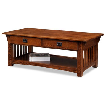 Bowery Hill Traditional styled Wood Brown Finish Coffee Table