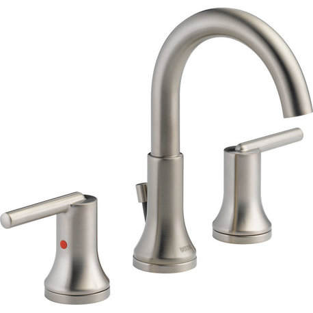 Delta Trinsic Two Handle Widespread Bathroom Faucet, Stainless, 3559-SSMPU-DST