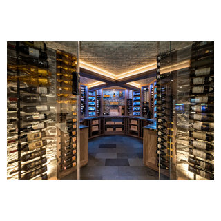 Adult playroom w bar - Rustic - Wine Cellar - New York - by Joseph and ...