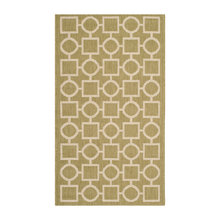Front door, porch rug