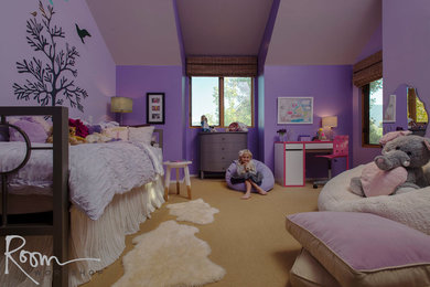 Example of an eclectic bedroom design in Denver