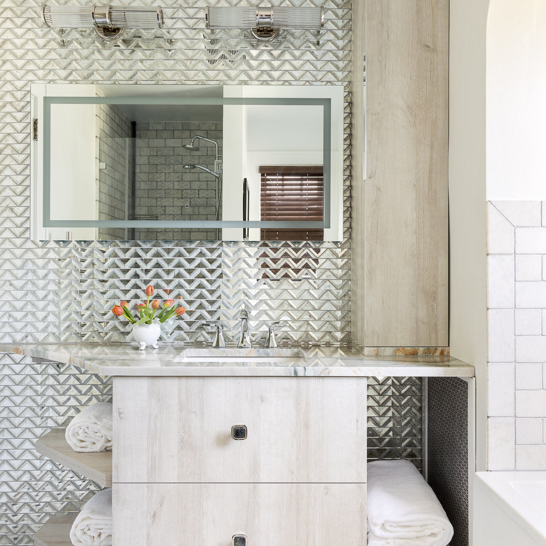 Custom bathroom vanity- maximize small space