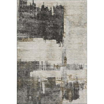 Luxury Washable Trevi TV18 Gray 8' x 10' Rug