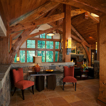 Mountain Rustic/Transitional Entry Foyer