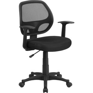 Flash Furniture Mid Back Black Mesh Computer Chair Contemporary