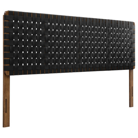 Sparta Weave King Vegan Leather Headboard