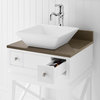 Ronbow Essentials Formation 16" Square Ceramic Vessel Bathroom Sink, White
