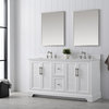 Vanity Art Bathroom Vanity with Sink & Top, White, 60" (Double Sink), Engineered Marble