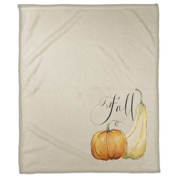 Fall Pumpkin and Gourd 3 50x60 Coral Fleece Blanket