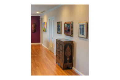 Inspiration for a transitional hallway remodel in Boston