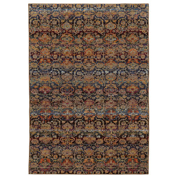 Adeline Borderless Traditional Multi-Colored Area Rug, 10'x13'2"