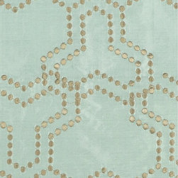 Blue Custom Made Embroidered Dupioni Silk Curtains - Windows And Doors