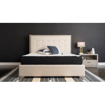 Abbyson 12" Copper Woven and Charcoal Infused Gel Memory Foam Mattress, Full