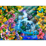The Tile Mural Store (USA) - Tile Mural, Butterfly Waterfall by Lori Schory - *20 Tile Mural on 6" ceramic satin finish tiles.  AMERICAN MADE !!