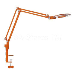 Link Contemporary Clamp Mount Lamp in Orange - Table Lamps