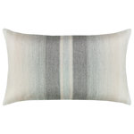 Elaine Smith - Ombre Grigio Lumbar Indoor/Outdoor Performance Pillow, 12"x20" - Elaine Smith indoor / outdoor pillows are hand-crafted using Sunbrella solution-dyed acrylic yarns which are woven into intricate jacquard patterns and sophisticated stripes. By solution-dying the fabrics at the yarn level, rather than printing on the surface of the fabrics, our durable pillows will last longer, resisting rain, sun, mildew, and stains and retaining their color and vibrancy for years to come.   Soft and luxurious, these performance pillows are designed to endure everyday life. They are easy to clean after spills and mishaps from children, pets, or guests.  Proudly made in the USA, our pillows are constructed with superior attention to detail using only the finest US materials. Our pillows are hand sewn with tailored, hidden zippers, allowing easy cover removal for cleaning. To clean, machine wash cold and air dry. Each pillow is filled with a sealed insert of weather-resistant, 100% polyester fiber.   Our runway inspired pillows can beautifully transform any space into a well-designed, elegant retreat. At Elaine Smith, we believe that you should enjoy the same exceptional comfort and signature style in your outdoor living spaces as you do inside your home. Our indoor/outdoor Sunbrella performance pillows offer you a solution that you can use anywhere, worry free.