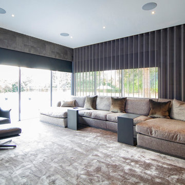 Home Cinema Room with Electric Blinds by Grants