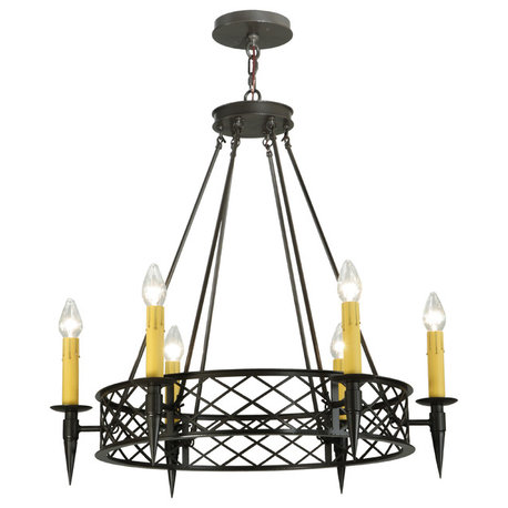 33 Wide Topridge 6 LT Chandelier