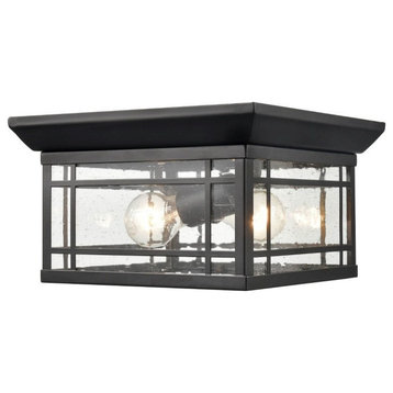 Millennium Lighting 4154-PBK Armington - 1 Light Outdoor Flush Mount-11 Inches T