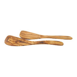 Le Souk Olivique - Olivique Spatulas, Curved Handle, Set of 2 - Spatulas