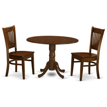 Atlin Designs 3-piece Wood Dining Table Set in Espresso
