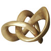 Interlude Interlude Trefoil Modern Classic Abstract Knot Brass Sculpture