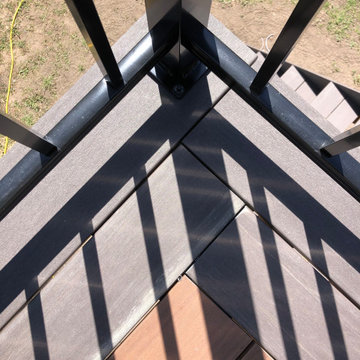 Azek Mahogany and Dark Hickory Walkout deck