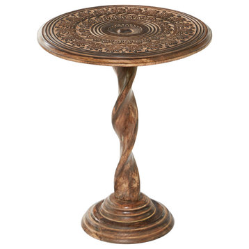 Traditional Brown Mango Wood Accent Table 31887